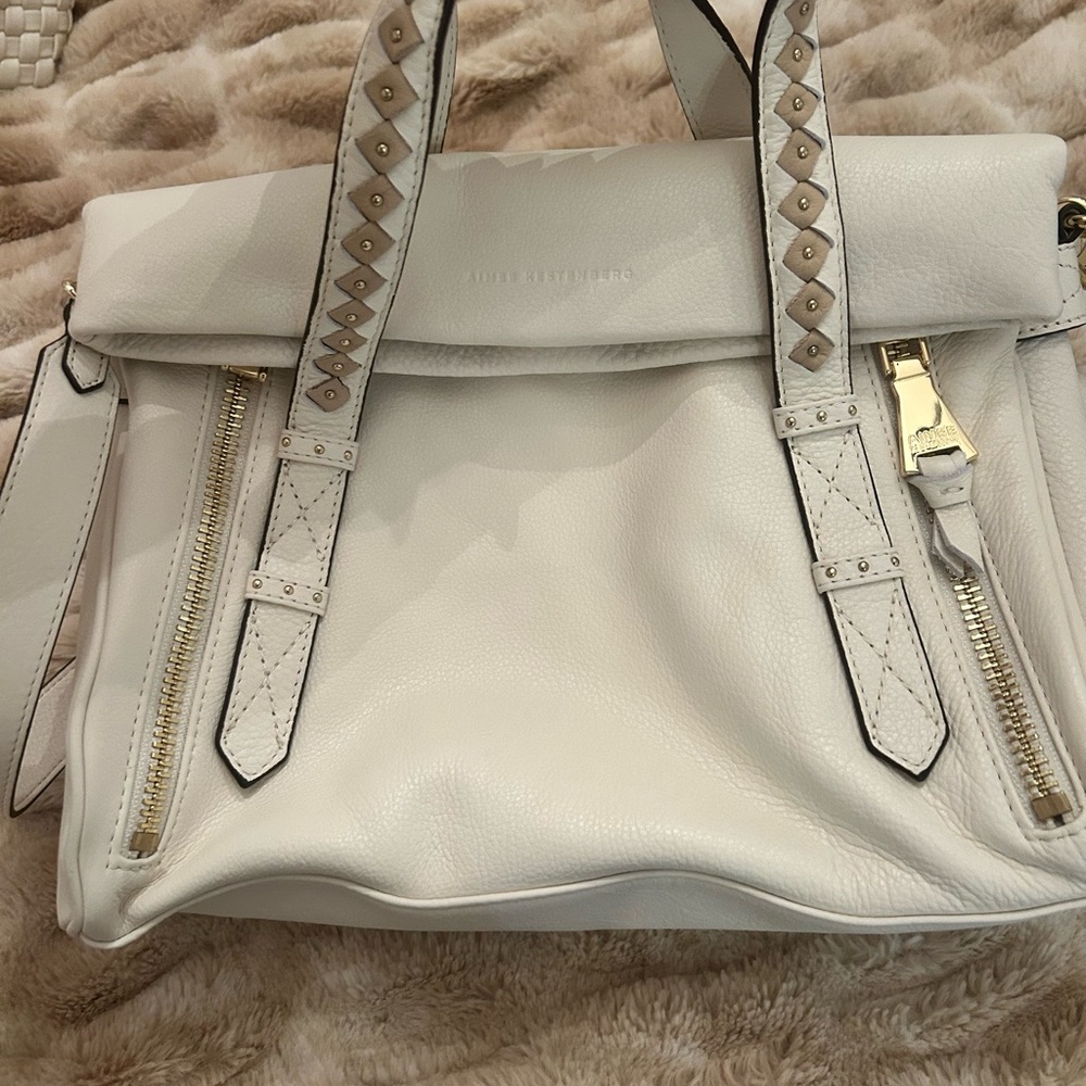 Aimee Kestenberg White Studded Satchel